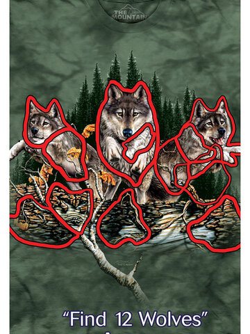 Eredeti ajándék a Dedolestől Találd meg a 12 farkast póló