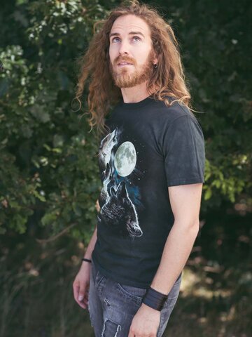 Kedvezmény Három Holdra vonyító farkas világító póló