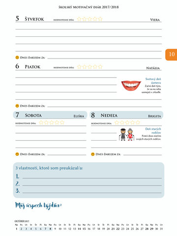 Výpredaj Školský motivačný diár 2017/2018