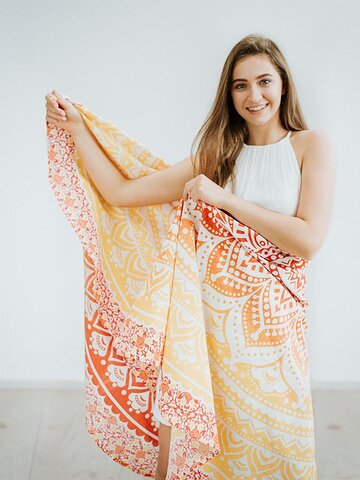 Hledáte originální a neobvyklý dárek? Obdarovaného zaručeně překvapí Kulatá plážová deka Letní denxxx