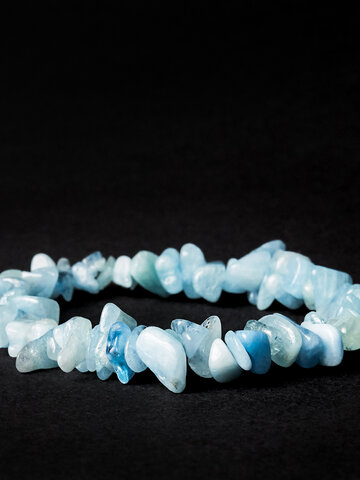 Kiárusítás Finomszemcsés Akvamarin karkötő - a bátorság köve