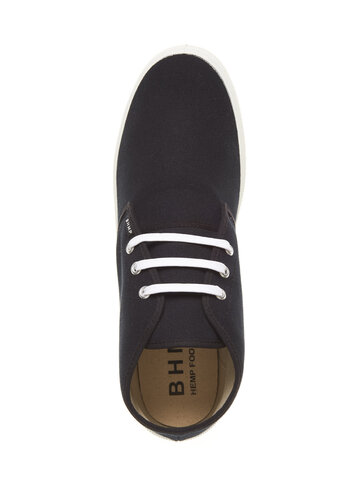 pro dokonalý a originální outfit Dámské vysoké plátěné tenisky z konopí černobílé