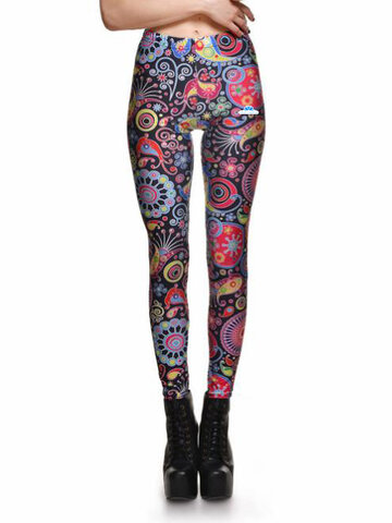 Výnimočný darček od Dedoles Дамски еластичен клин Цветни кръгове