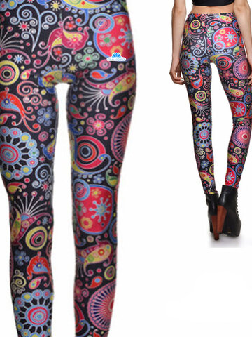 Tip na darček Дамски еластичен клин Цветни кръгове