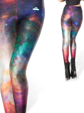 Výprodej Dámské elastické legíny Galaxie