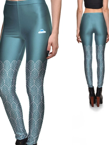 Potešte sa týmto kúskom Dedoles Dámske elastické legíny Modrý les