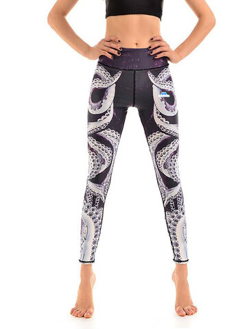 Pre dokonalý a originálny outfit Dámske športové elastické legíny Chobotnica