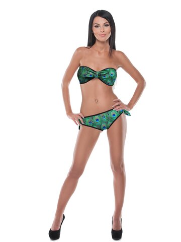 Foto Bandeau Bikini Top Peacock Feathers 