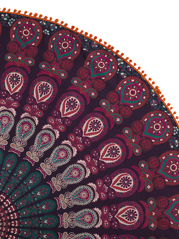 Kedvezmény Pamut mandala Hippie narancsszínű Pom Pom 