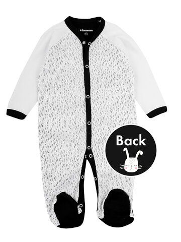 Výpredaj Detské biele dupačky Zajačí kožúšok