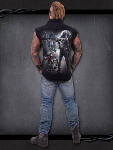 Foto Motoros nagy méretű ujjatlan ing