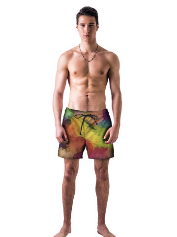 Geschenktipp Herren Badeshorts Bunte Geometrie