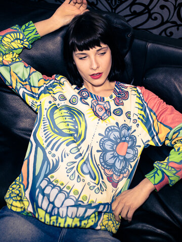 Tip na dárek Mikina bez kapuce Barevná tvář smrti