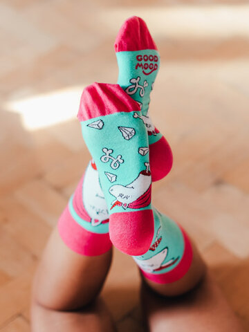 Chaussettes rigolotes Licorne zombie Dedoles