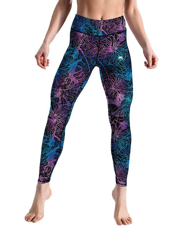 Eredeti ajándék a Dedolestől Női sportos elasztikus leggings Electric Rainforest