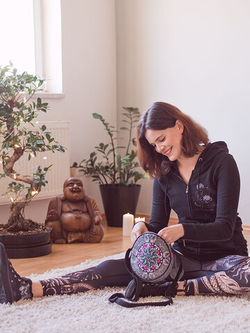 Lifestyle fotó Női sportos elasztikus leggings Kínai sárkány