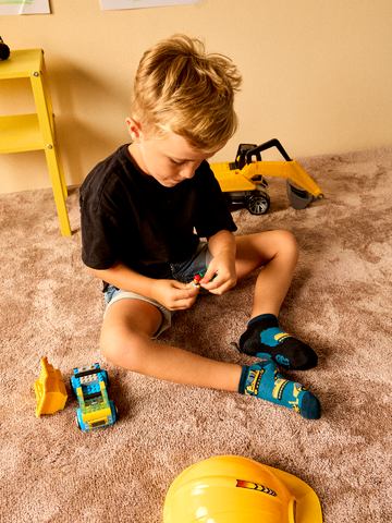 Obrázok produktu Весели детски къси чорапи Багер