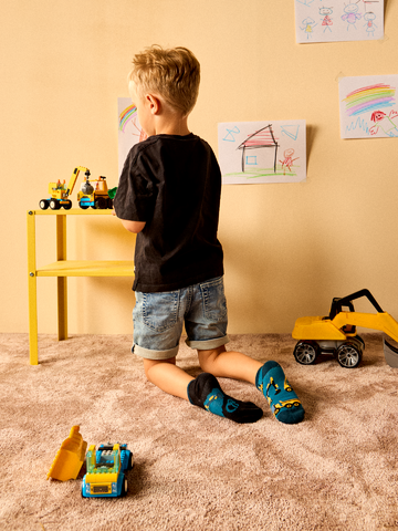 Výpredaj Весели детски къси чорапи Багер