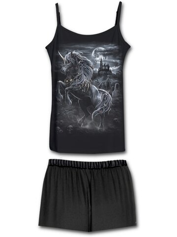 Výpredaj Dámsky pyžamový set Temný jednorožec 