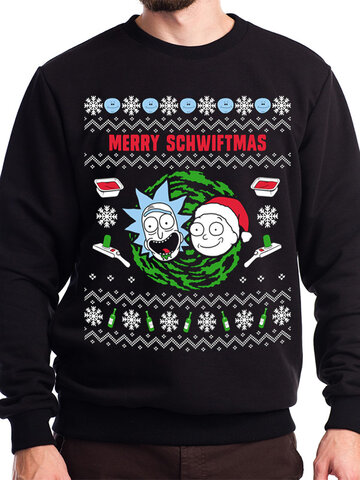 Zľava Mikina Rick and Morty - Merry Schwiftmas