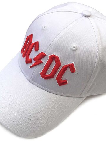Hľadáte originálny a nezvyčajný darček? Obdarovaného zaručene prekvapí Biela šiltovka AC/DC Men's Red Logo