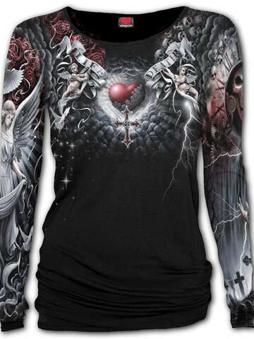 Obrázok produktu Dámske tričko s dlhým rukávom Život a smrť