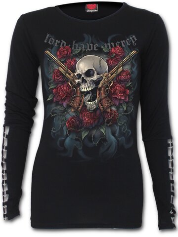 Lifestyle foto Dámské tričko s aplikacemi Milovník zbraní