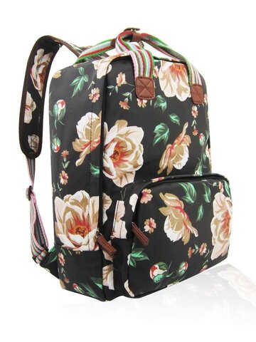 Tip na darček Čierny ruksak na notebook Floral