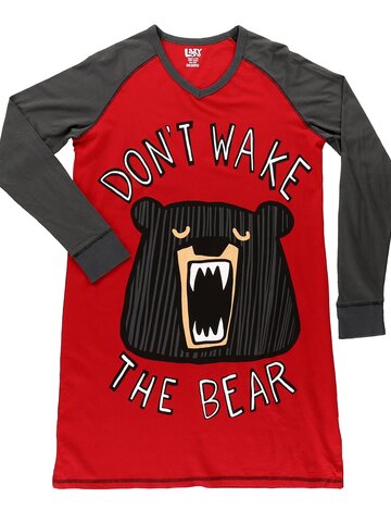 Potešte sa týmto kúskom Dedoles Dámska nočná košeľa Nebuďte medveďa