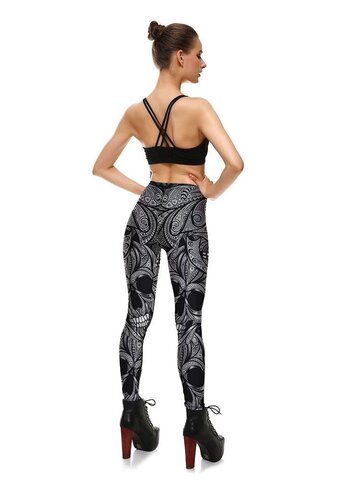 Potešte sa týmto kúskom Dedoles Дамски еластичен клин Monochrome Skull