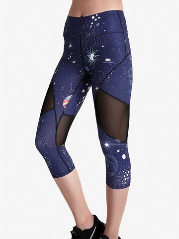 ОТСТЪПКА Дамски спортен капри клин с мрежа