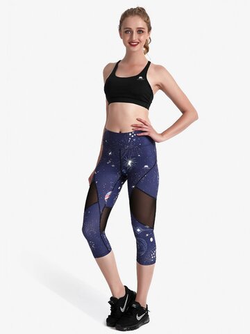 Výpredaj Дамски спортен капри клин с мрежа