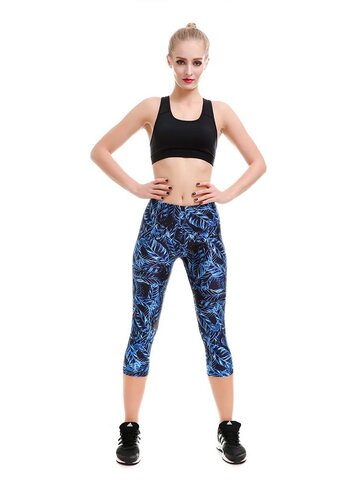 Výnimočný darček od Dedoles Dámske športové capri legíny Temný raj