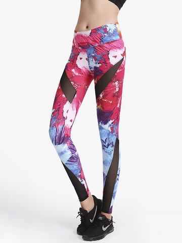 Lifestyle foto Dámske športové elastické legíny Pink Fusion