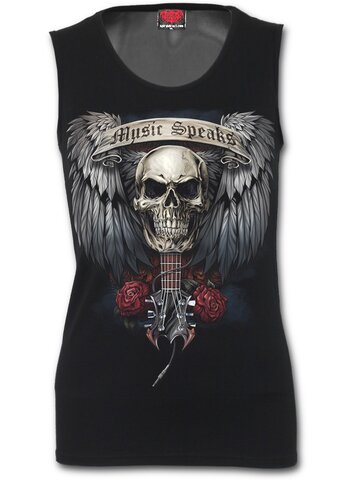 Hledáte originální a neobvyklý dárek? Obdarovaného zaručeně překvapí Dámské tílko Music speaks