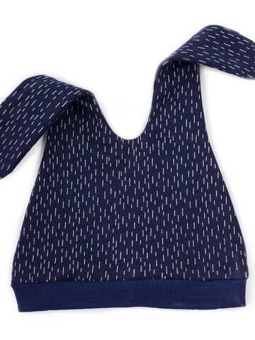 Výpredaj Detská modrá čiapka Zajačí kožúšok