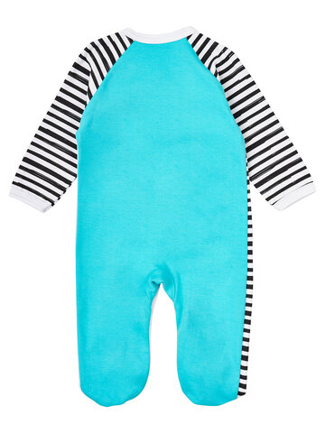 Pre dokonalý a originálny outfit Detské modré pruhované dupačky s dlhým rukávom