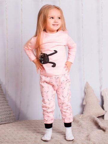 Tip na dárek Dětské růžové tepláky Zajíčci