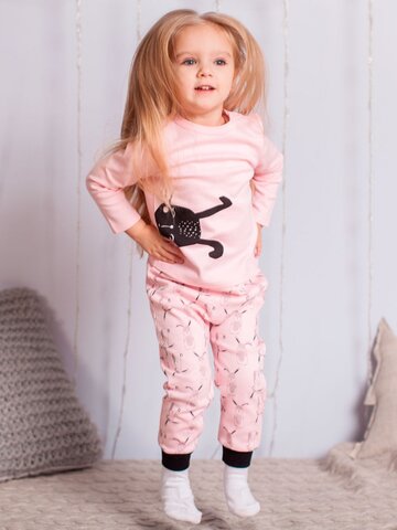 pro dokonalý a originální outfit Dětské růžové tepláky Zajíčci