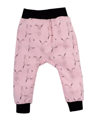 Hledáte originální a neobvyklý dárek? Obdarovaného zaručeně překvapí Dětské růžové tepláky Zajíčci