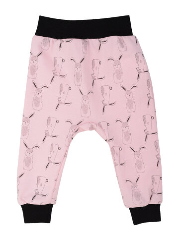 pro dokonalý a originální outfit Dětské růžové tepláky Zajíčci