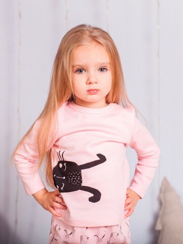 Potešte sa týmto kúskom Dedoles Detské ružové tričko Hlava zajačika