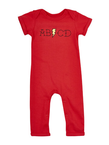 Lifestyle foto Detský červený overal ABCD