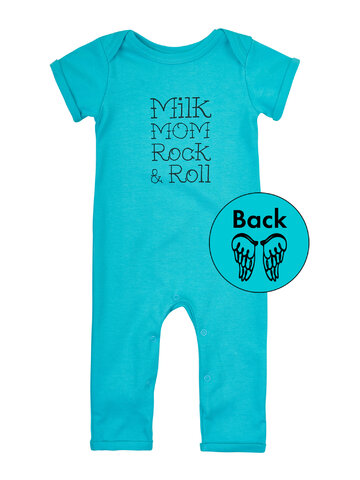 Výjimečný dárek od Dedoles Dětský modrý overal Rock  & roll