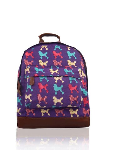 Výjimečný dárek od Dedoles Fialový batoh s jednou kapsou Retro pudli  