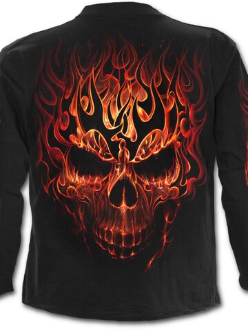 Výpredaj Tričko s dlhým rukávom Explozia lebky