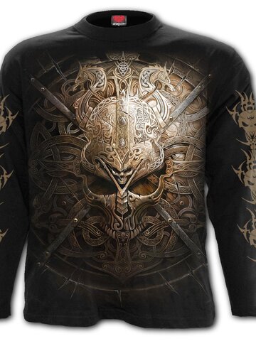 Lifestyle foto Tričko s dlhým rukávom Vikingský štít