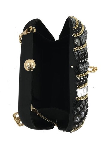 Výpredaj Puzdrová kabelka s retiazkou a vyšívanými korálkami