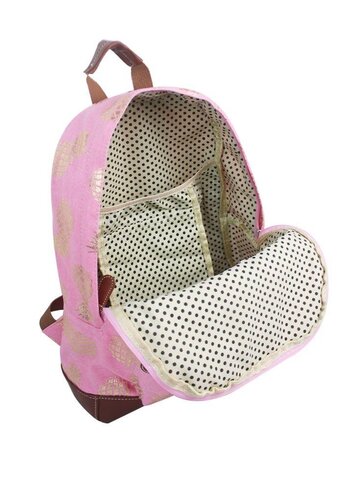 Hledáte originální a neobvyklý dárek? Obdarovaného zaručeně překvapí Růžový  batoh s jednou kapsou Zlaté ananasy  