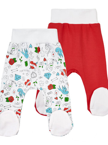 Potešte sa týmto kúskom Dedoles Set dupačkové nohavice pre deti Farebné tetovačky